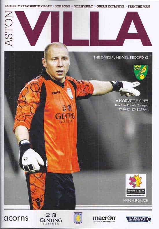 Aston Villa FC v Norwich City FC